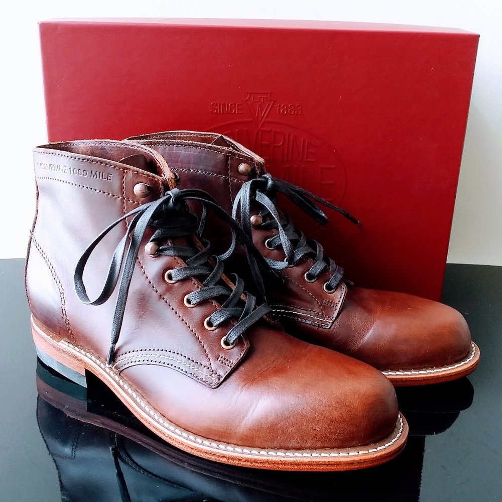 WOLVERINE Men's 1000 Mile Boot in Horween Leather Handcrafted in the USA